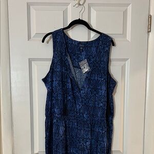 D&Co Blue Patterned Top
